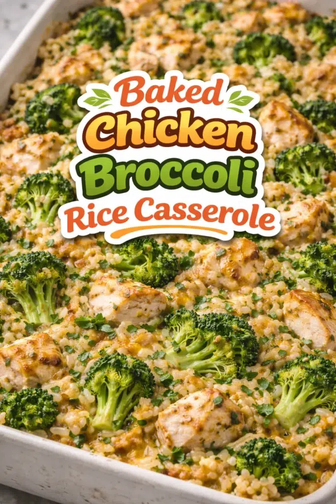 Baked Chicken Broccoli Rice Casserole