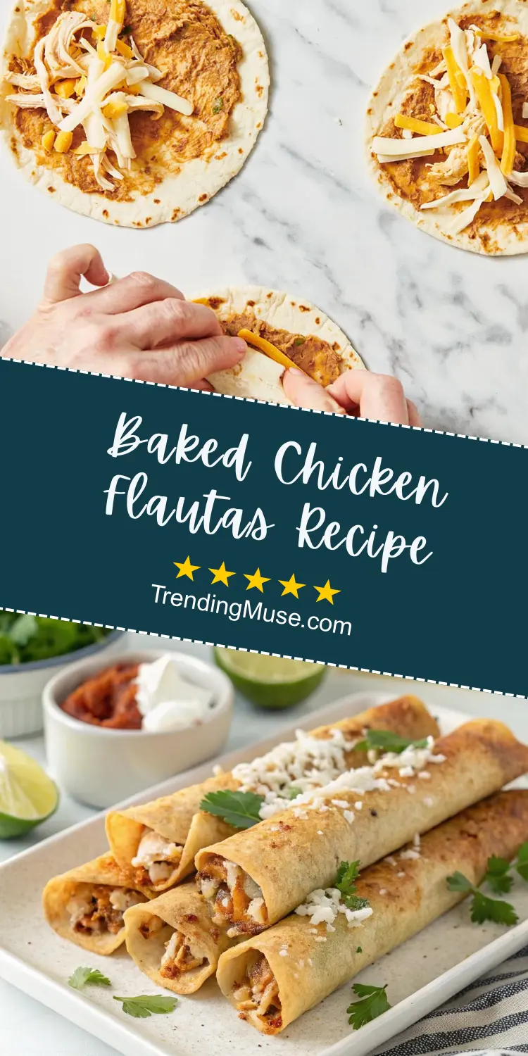 Baked Chicken Flautas Recipe, Baked Chicken Flautas, Oven Baked Chicken Flautas, Easy Chicken Flautas Recipe