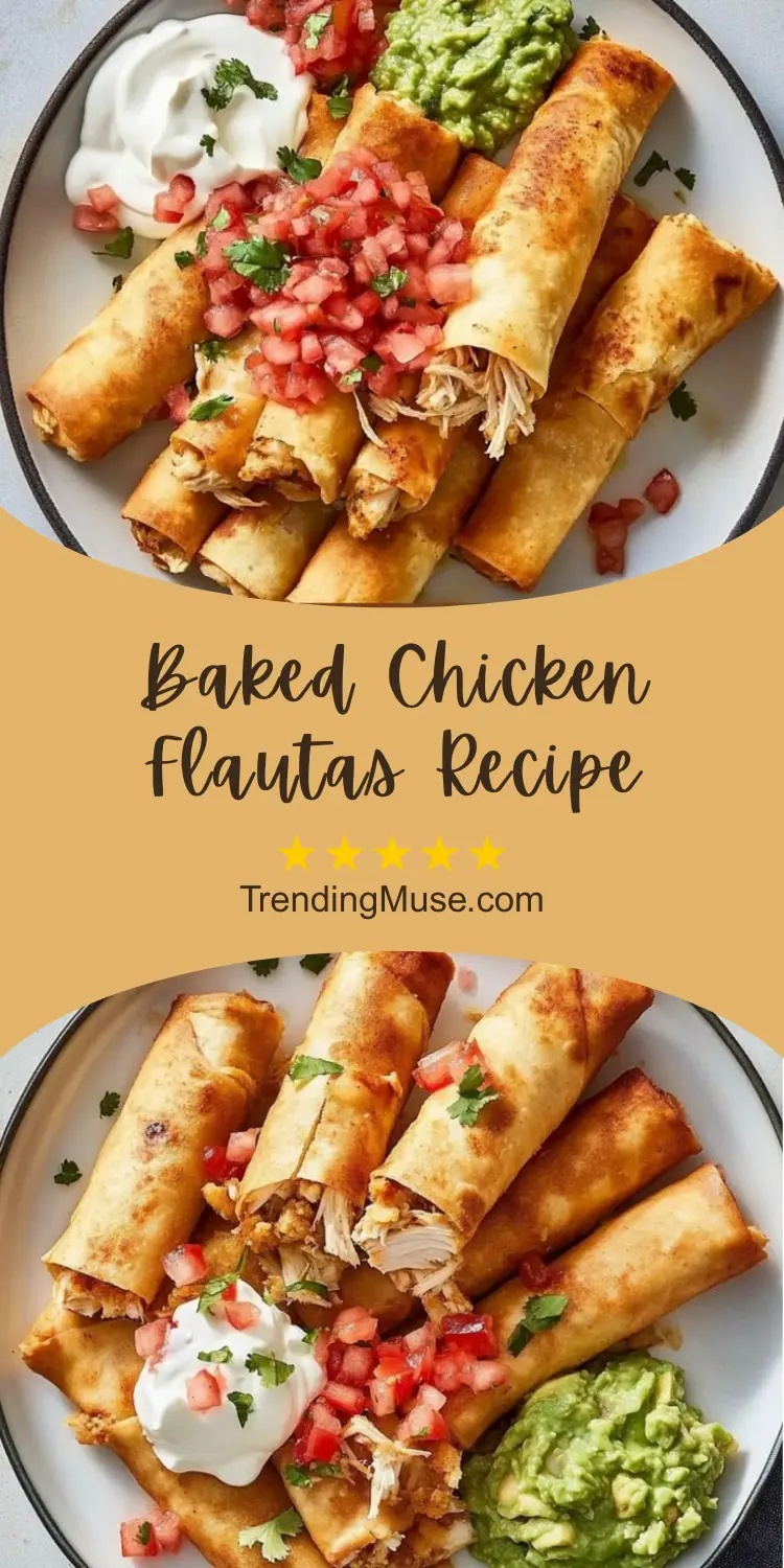 Baked Chicken Flautas Recipe