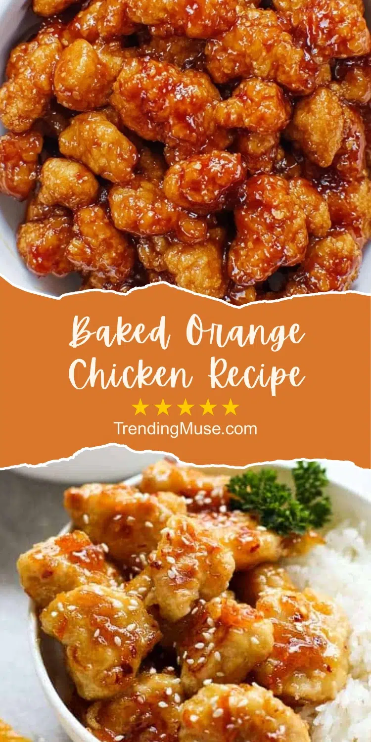 Baked Orange Chicken Recipe, Baked Orange Chicken, Orange Chicken Baked Recipe, Orange Baked Chicken