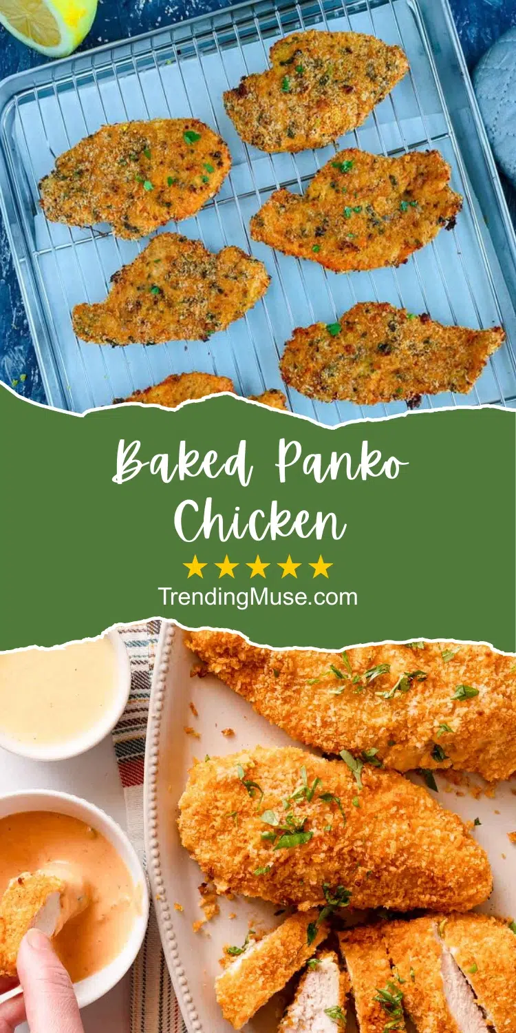 Baked Panko Chicken, Crispy Baked Panko Chicken, Oven Baked Panko, Baked Panko Chicken Breast