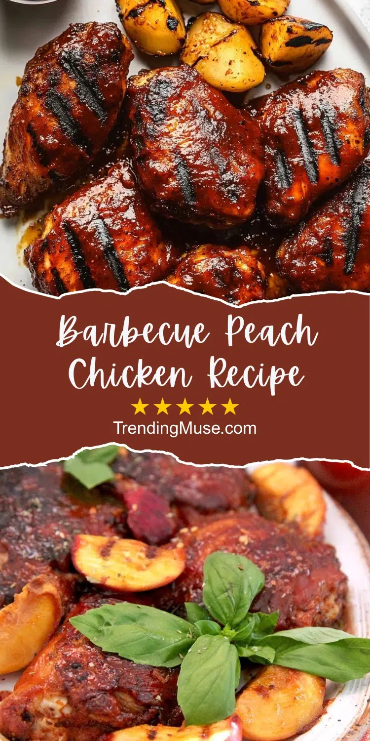 Barbecue Peach Chicken Recipe, Peach Barbecue Chicken Recipe, Peach BBQ Chicken Recipe, Barbeque Peach Chicken