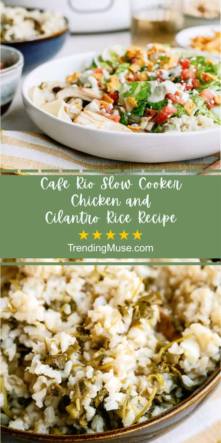 Cafe Rio Slow Cooker Chicken, Cafe Rio Chicken Crockpot, Cafe Rio Chicken and Rice, Cafe Rio Cilantro Rice