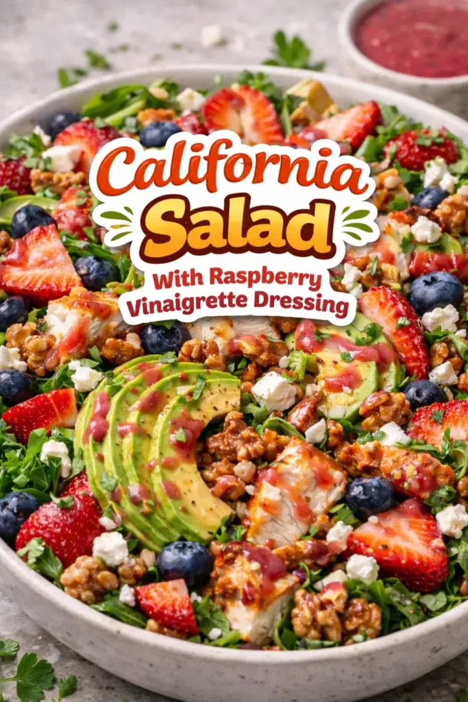 California Salad With Raspberry Vinaigrette Dressing