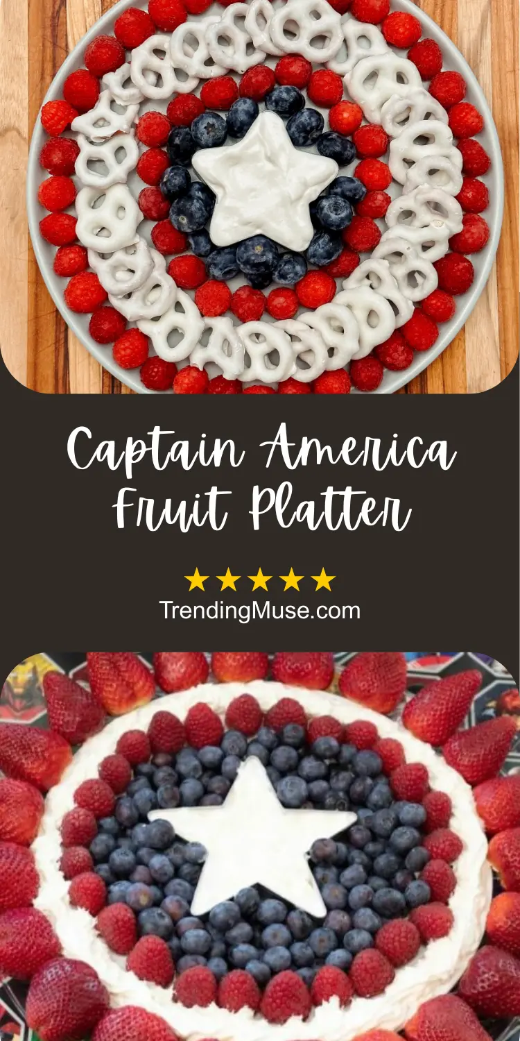 Captain America Fruit Platter, Captain America Fruit Tray, Captain America Shield Fruit Platter, Captain America Fruit Shield, Captain America Themed Snack Platter