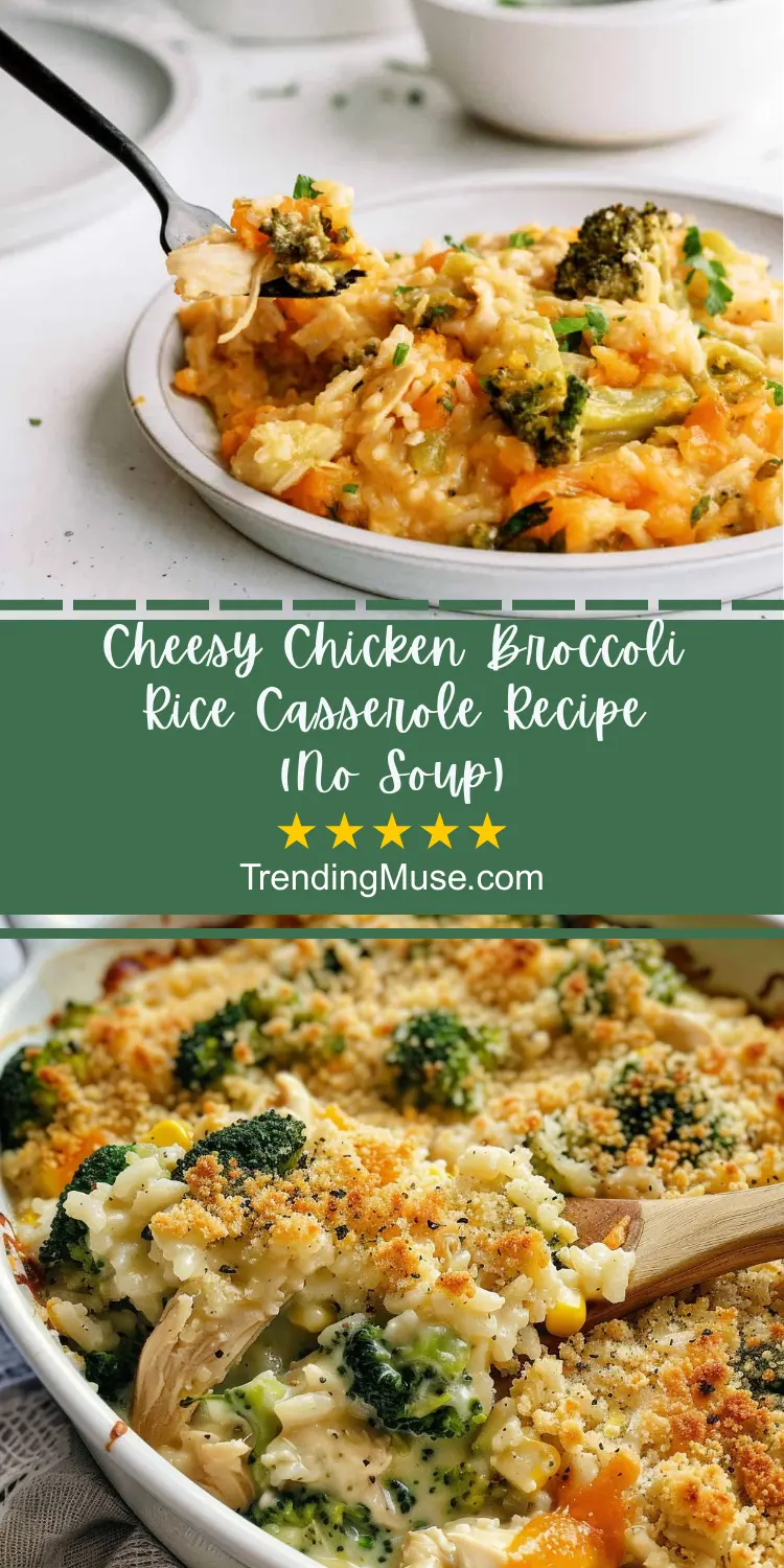 Cheesy Chicken Broccoli Rice Casserole, Chicken Broccoli Rice Casserole No Soup, Cheesy Chicken Broccoli, Easy Cheesy Chicken Broccoli Rice Casserole
