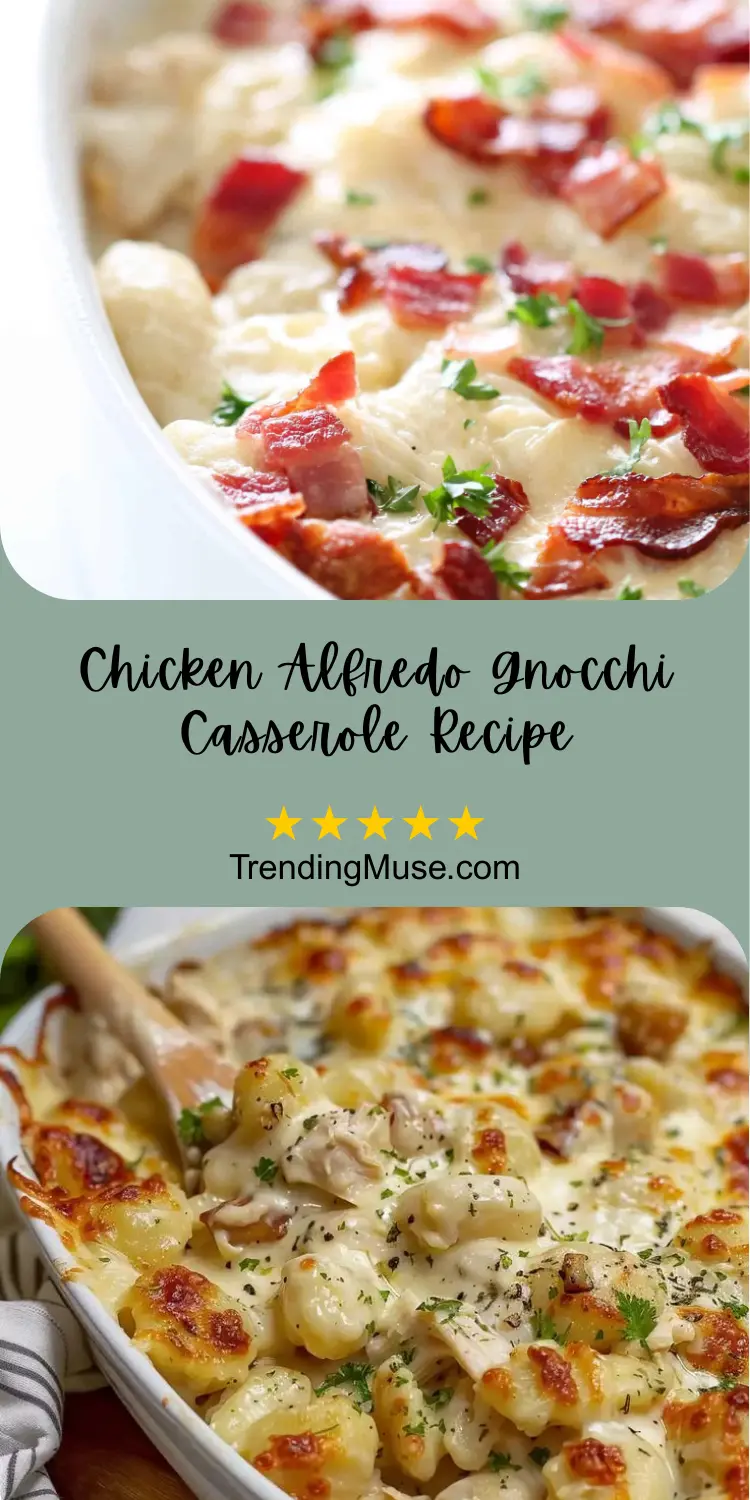 Chicken Alfredo Gnocchi Recipe, Baked Gnocchi Alfredo, Alfredo Gnocchi Recipes, Alfredo Gnocchi Bake