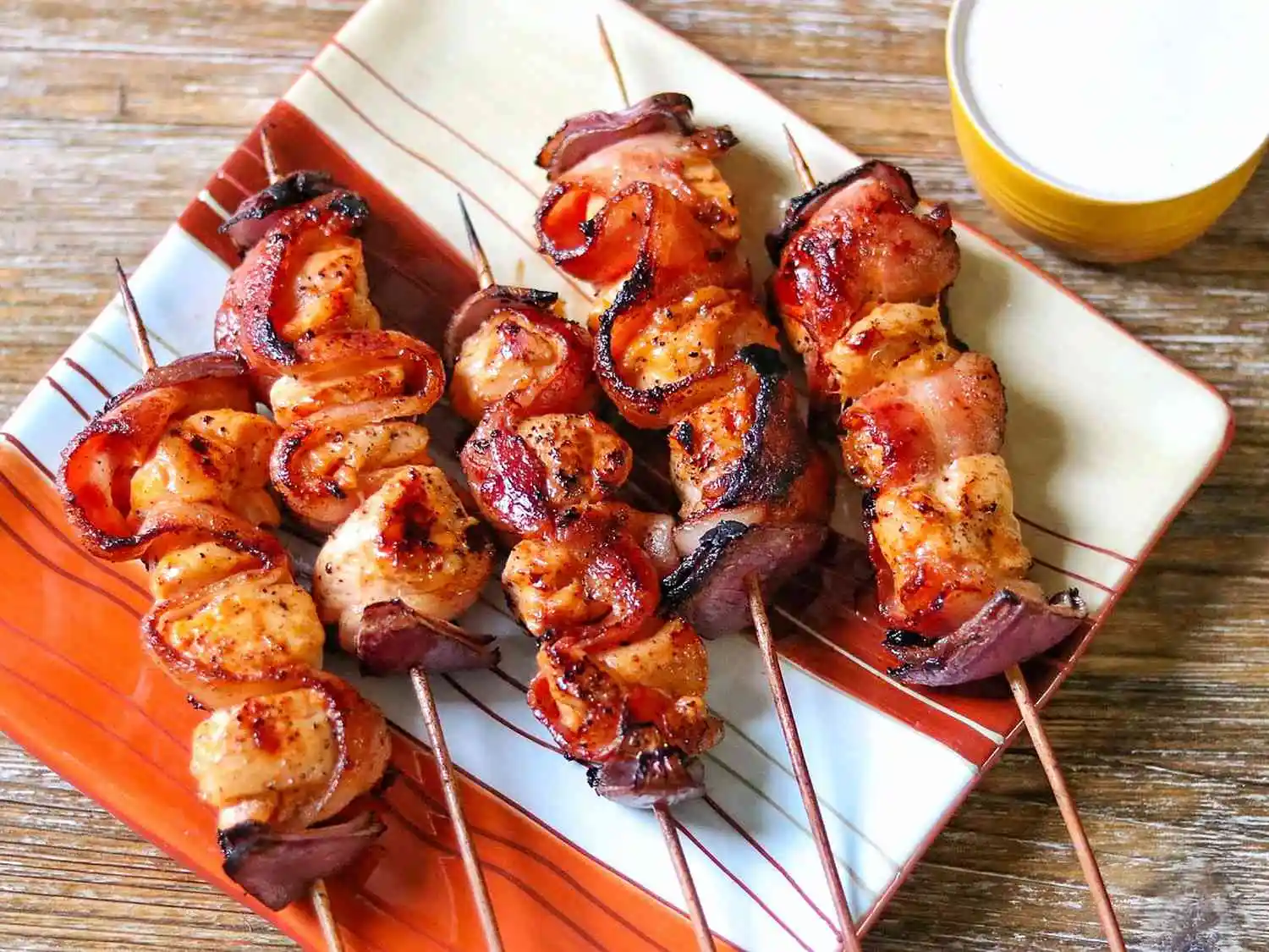 Chicken and Bacon Shish Kabobs Recipe