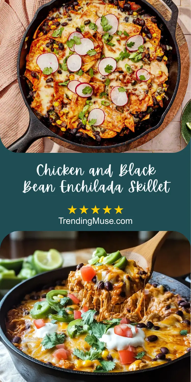 Chicken Black Bean Enchilada Skillet, Black Bean Enchilada Skillet, Chicken Enchilada Skillet, Chicken Black Bean Enchiladas