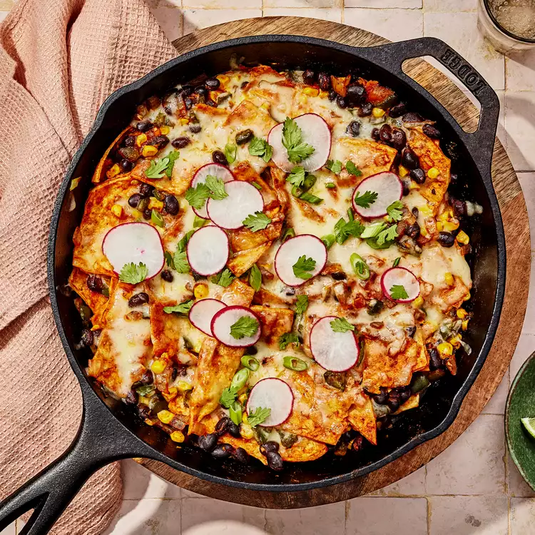 Chicken and Black Bean Enchilada Skillet