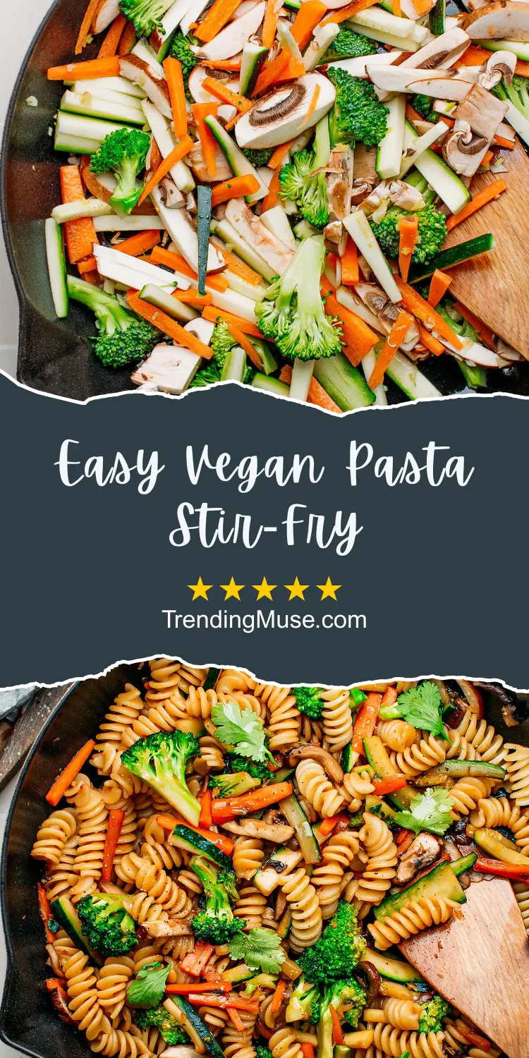 Easy Vegan Pasta Stir-Fry, Vegan Pasta Stir Fry, Pasta Stir Fry, Vegan Stir Fry Noodles, Stir Fry Pasta