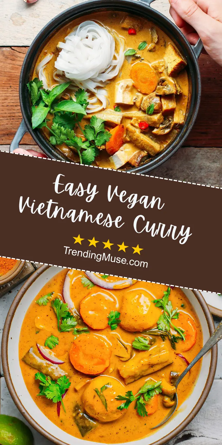 Easy Vegan Vietnamese Curry, Vietnamese Curry, Vegan Vietnamese Curry Ingredients, Vietnamese Coconut Curry, Vietnamese Curry Soup