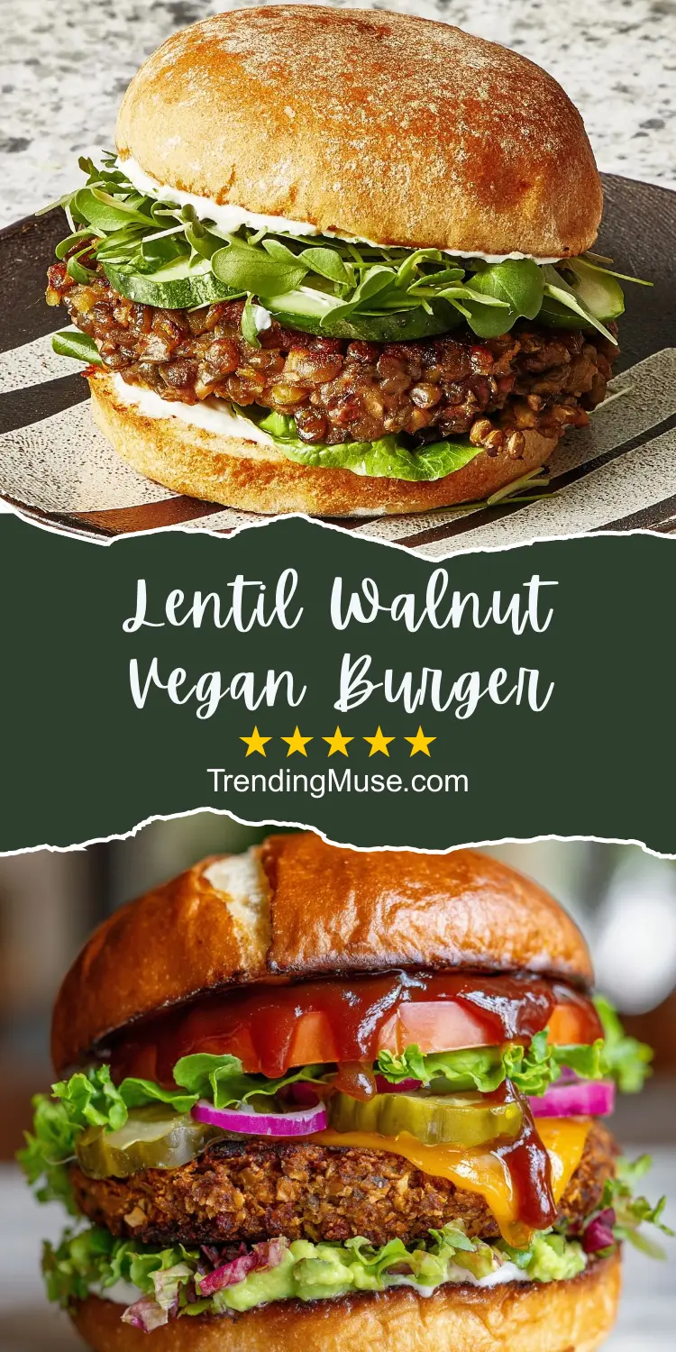 Lentil Walnut Vegan Burger, Lentil Walnut Burger, Walnut Lentil Burger, Vegan Lentil Walnut Burger, Red Lentil Walnut Burgers