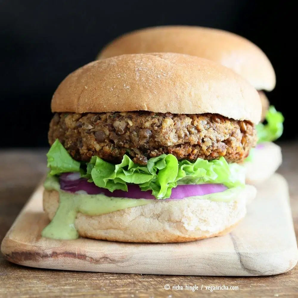 Lentil Walnut Vegan Burger