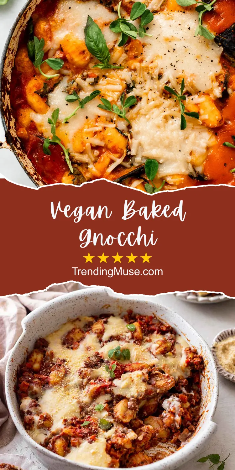 Vegan Baked Gnocchi, Vegan Gnocchi Bake, Vegan Gnocchi Recipes, Baked Gnocchi Vegan, Vegan Gnocchi Dishes