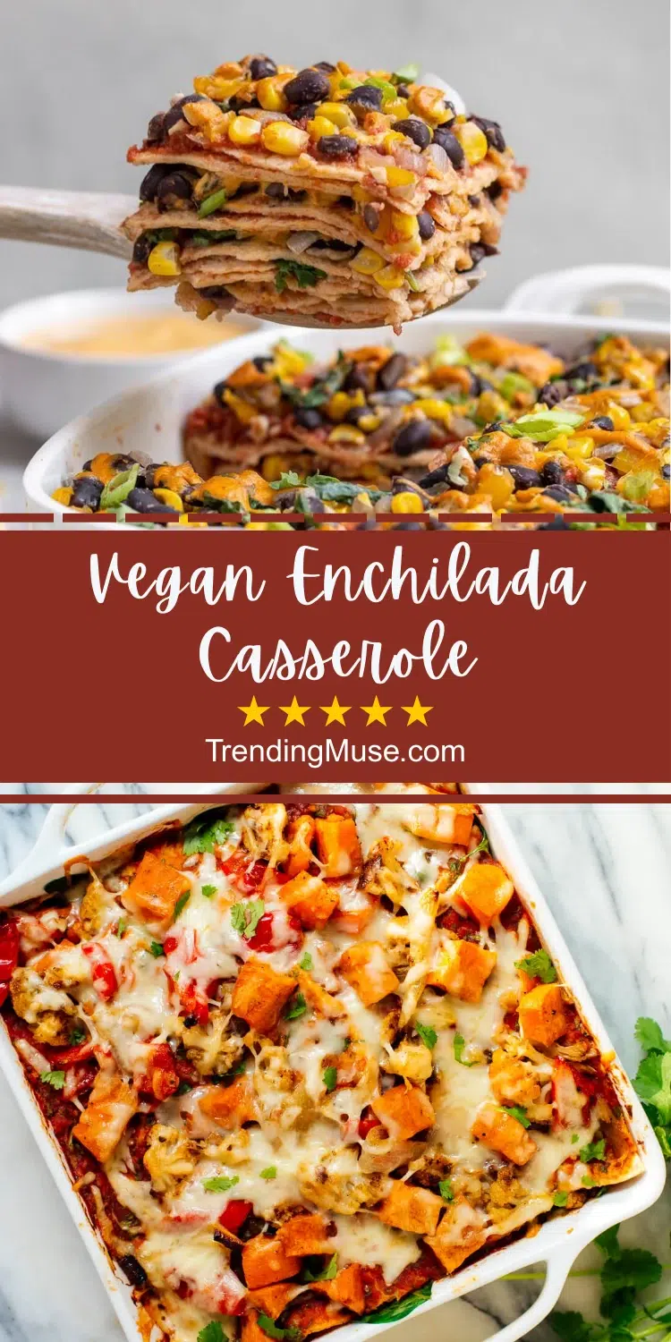 Vegan Enchilada Casserole, Easy Vegan Enchilada Casserole, Vegan Enchiladas Casserole, Vegan Enchilada Bake, Simple Vegan Enchilada Casserole