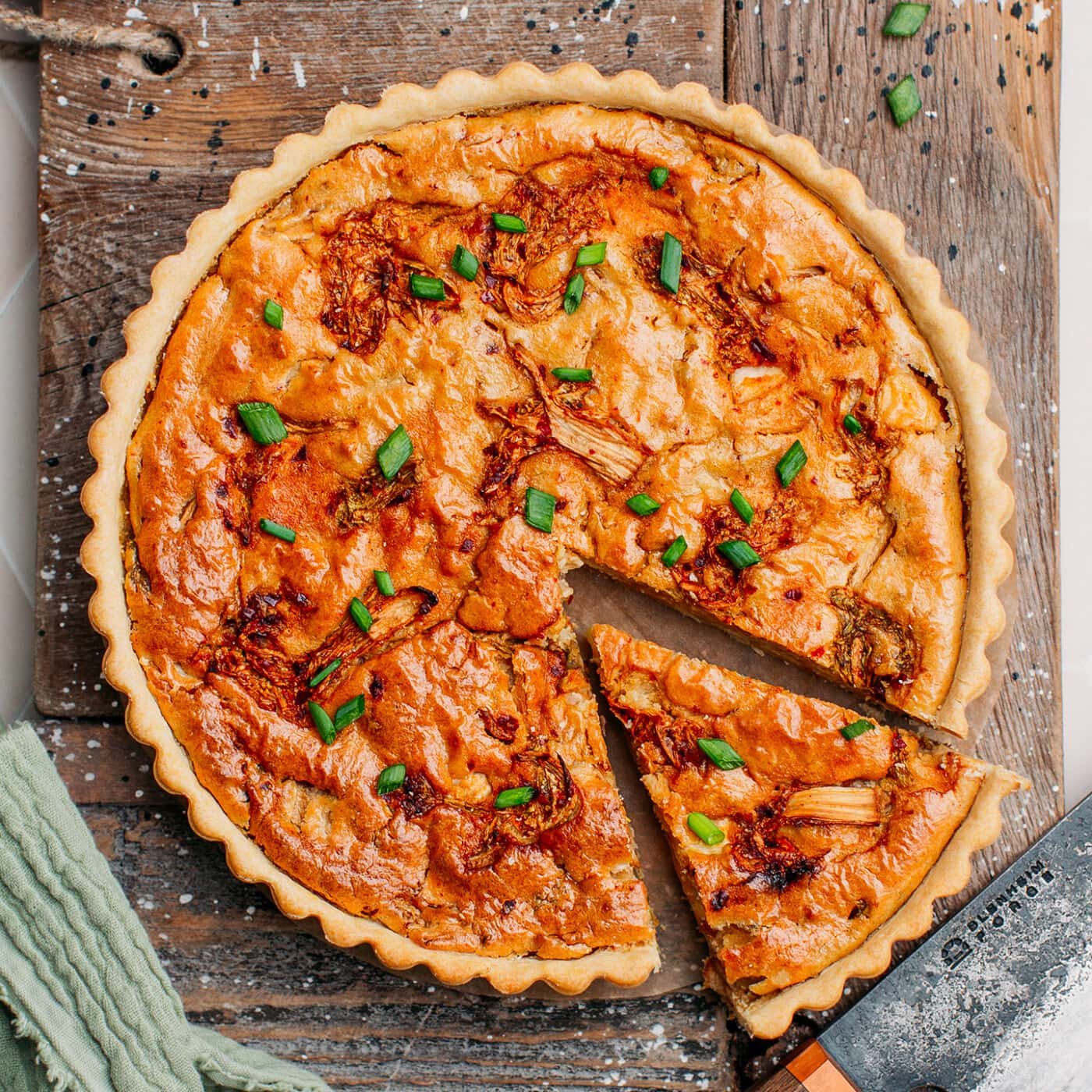 Vegan Kimchi Quiche