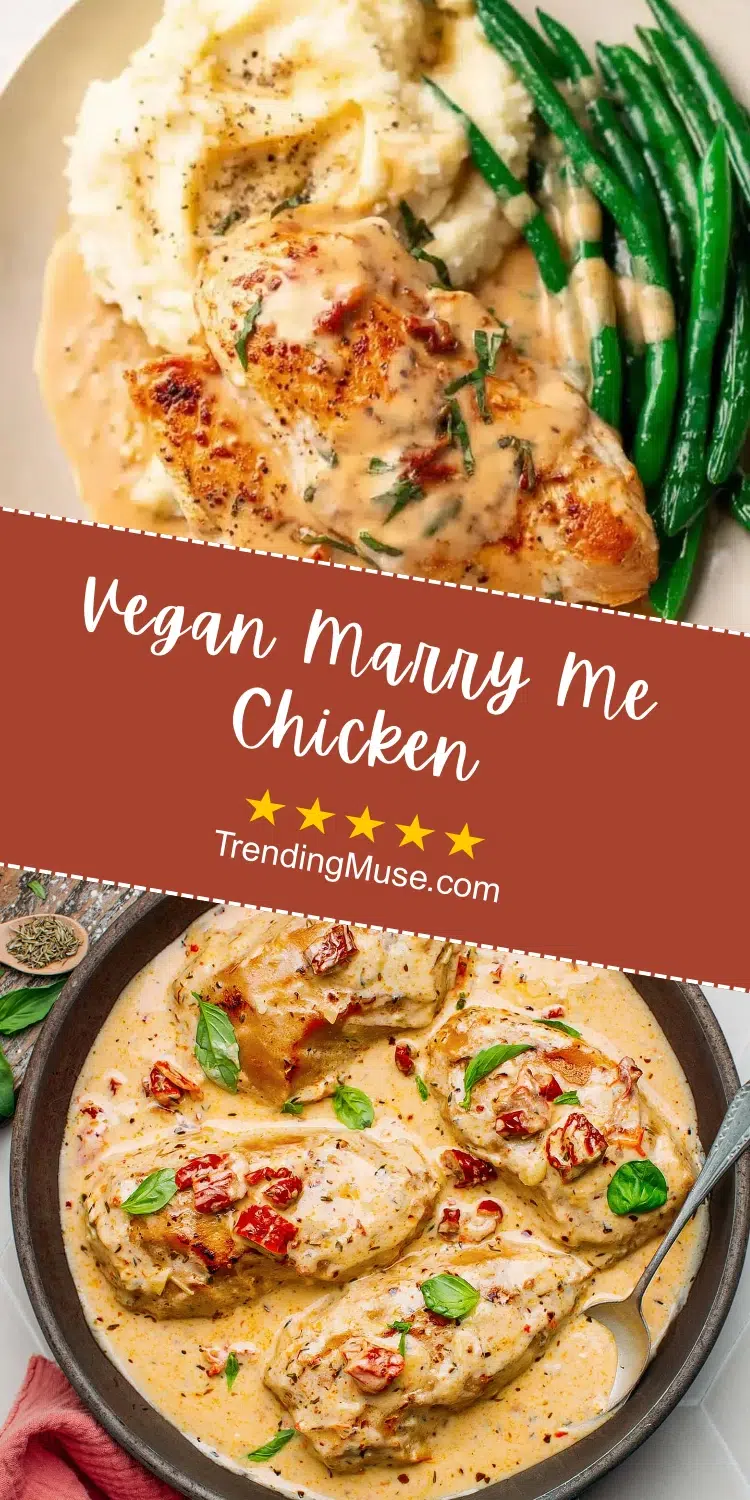 Vegan Marry Me Chicken, Marry Me Chicken Vegan, Marry Me Chicken Vegan Recipe, Vegan Marry Me Chicken Dish, Marry Me Chicken Recipe Vegan
