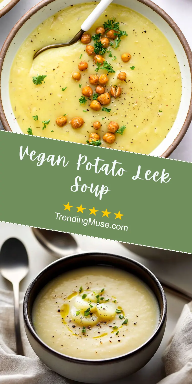 Vegan Potato Leek Soup, Potato Leek Soup Vegan, Creamy Vegan Potato Leek Soup, Vegan Potato Leek, How To Make Potato Leek Soup Vegan