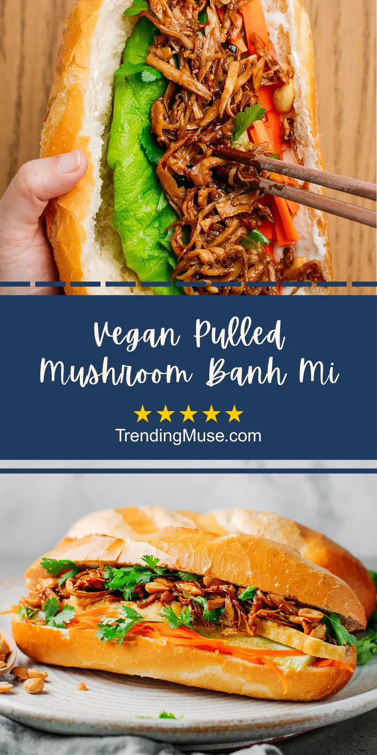 Vegan Pulled Mushroom Banh Mi