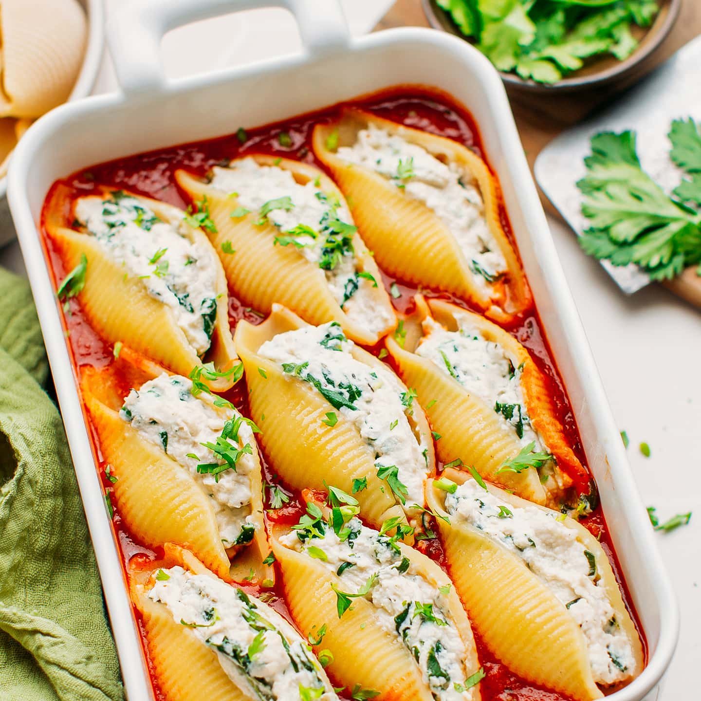 Vegan Stuffed Shells With Ricotta