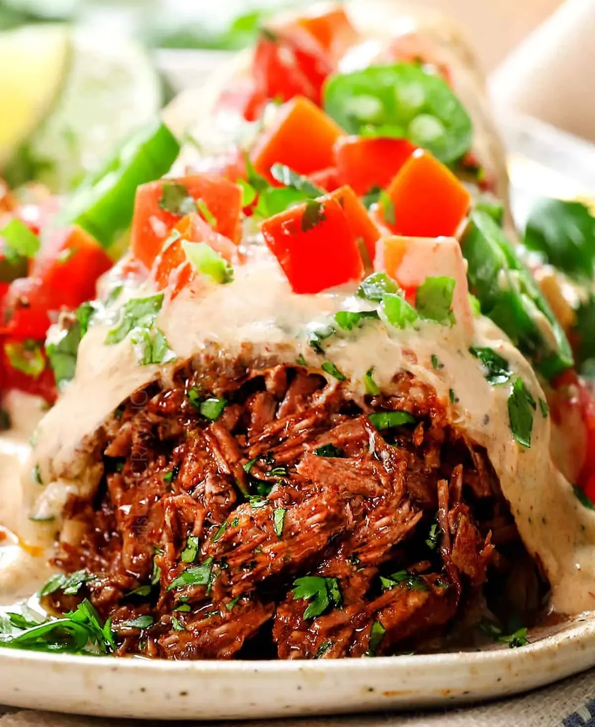 Baked Shredded Beef Chimichangas
