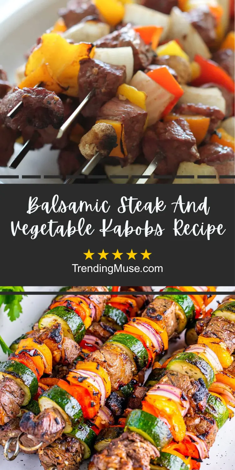 Balsamic Steak, Steak And Vegetable Kabobs, Balsamic Steak Kabobs, Beef And Vegetable Kabobs, Grilled Steak And Vegetable Kabobs, Steak Kabobs