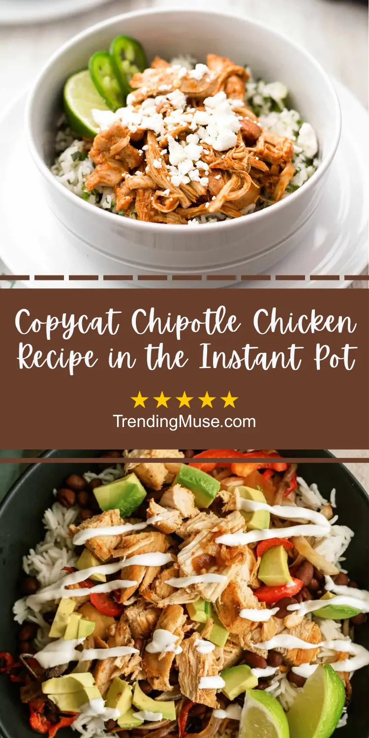 Copycat Chipotle Chicken Recipe, Chipotle Chicken Instant Pot, How To Make Chipotle Chicken In Instant Pot, Instant Pot Chipotle Chicken