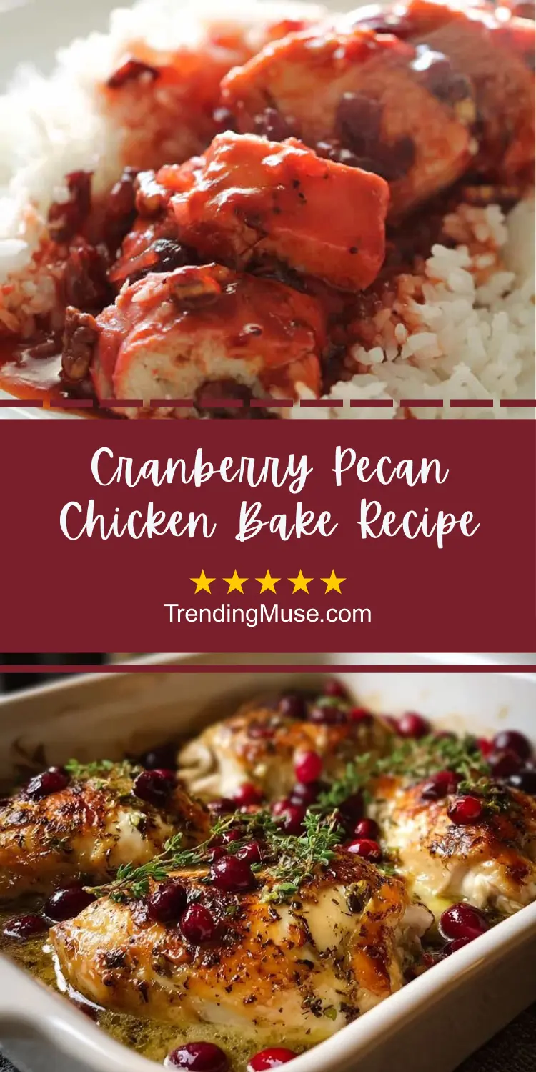 Cranberry Pecan Chicken Bake Recipe, Cranberry Pecan Chicken Bake, Cranberry Pecan Chicken Casserole, Cranberry Chicken Baked