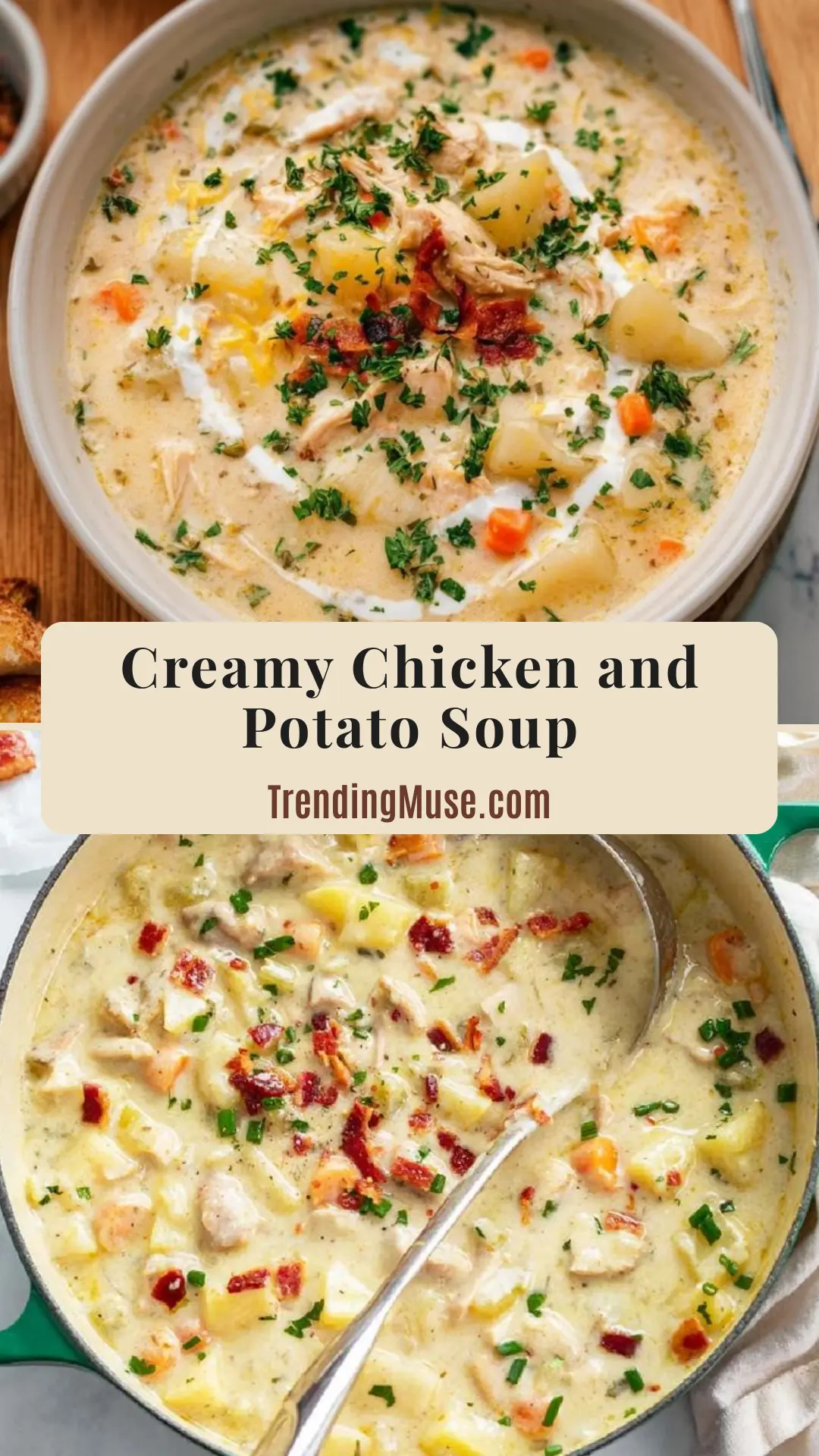 Creamy Chicken And Potato Soup, Easy Creamy Chicken Potato Soup, Chicken Potato Soup, Creamy Chicken Soup, Chicken Potato Cheese Soup