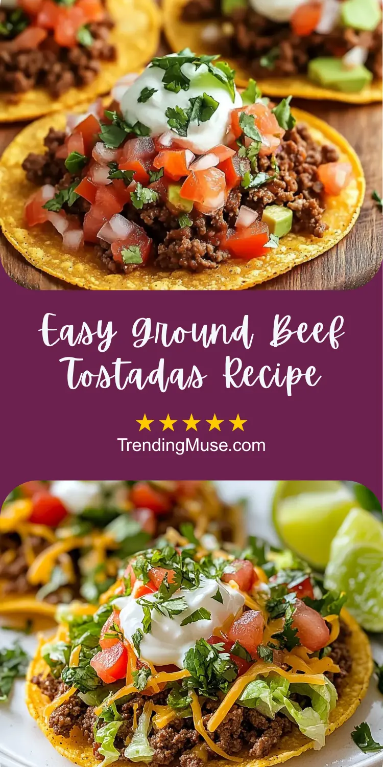 Beef Tostadas Recipes, Beef Tostadas Ground, Ground Beef Tostada Ideas, Tostadas Ground Beef, Ground Beef Tostadas Recipe