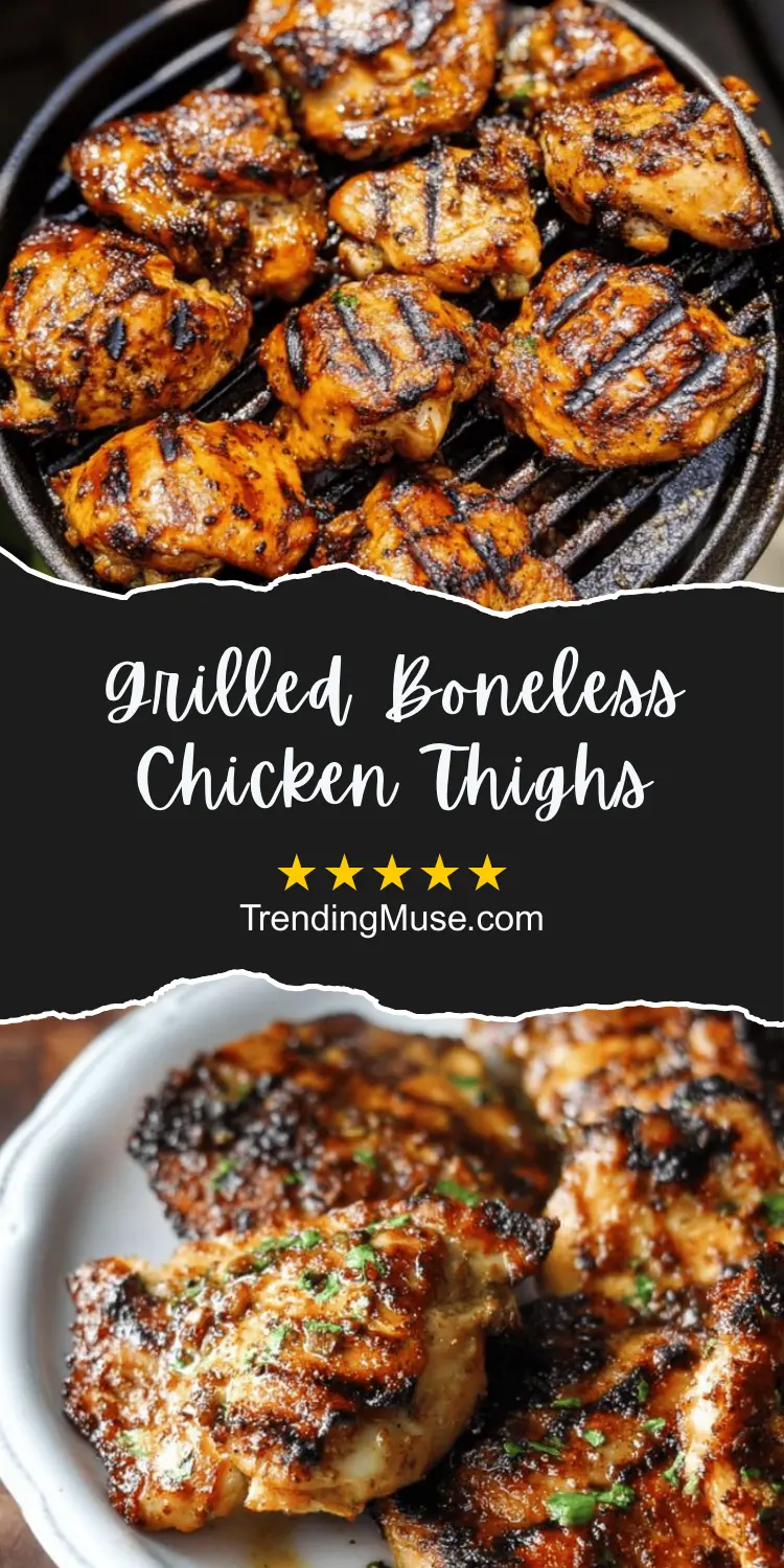 Grilled Boneless Chicken Thighs, Grilled Chicken Thighs Boneless, Grilled Boneless Skinless Chicken Thighs, How To Grill Boneless Chicken Thighs, Boneless Chicken Thigh Recipes