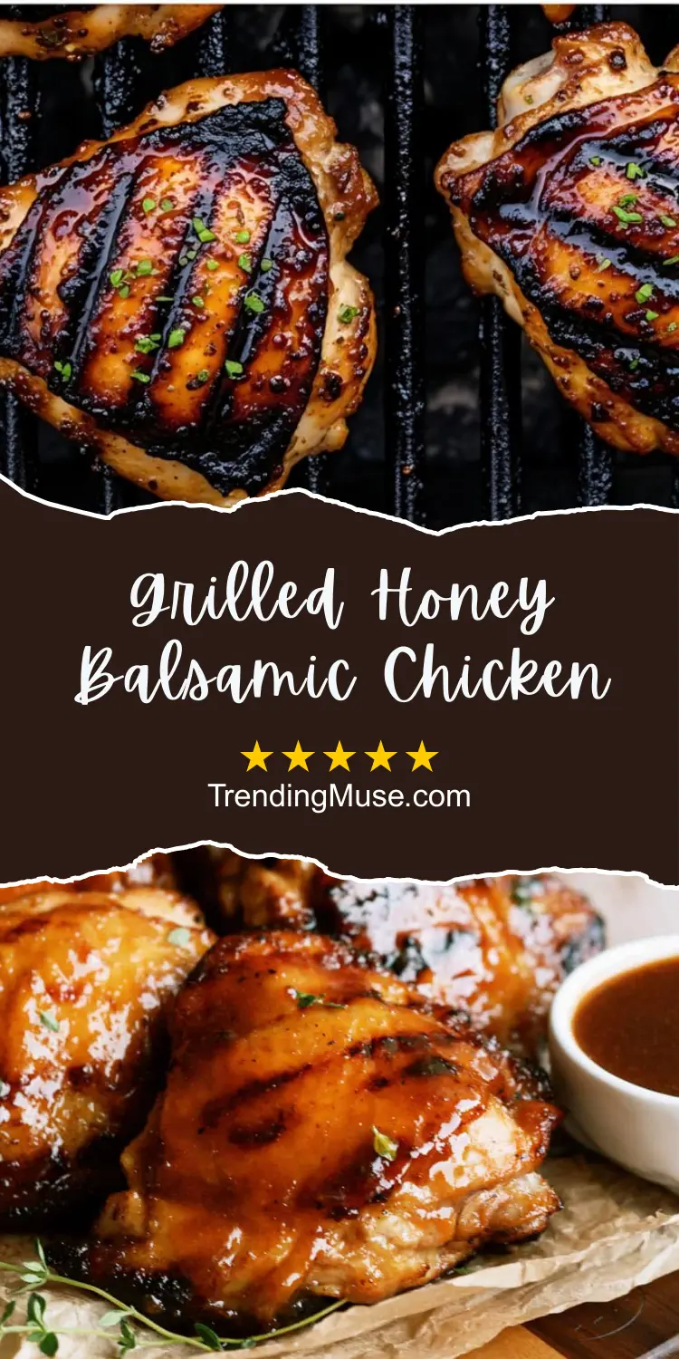 Grilled Honey Balsamic Chicken, Honey Balsamic Grilled Chicken, Honey Balsamic Chicken Marinade, Honey Balsamic Glazed Chicken, Balsamic Glazed Grilled Chicken