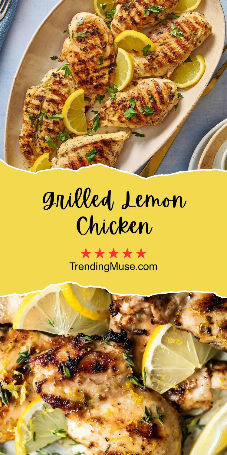 Grilled Lemon Chicken, Grilled Lemon Chicken Recipe, Lemon Chicken Grilled, Lemon Garlic Grilled Chicken, Grilled Lemon Herb Chicken
