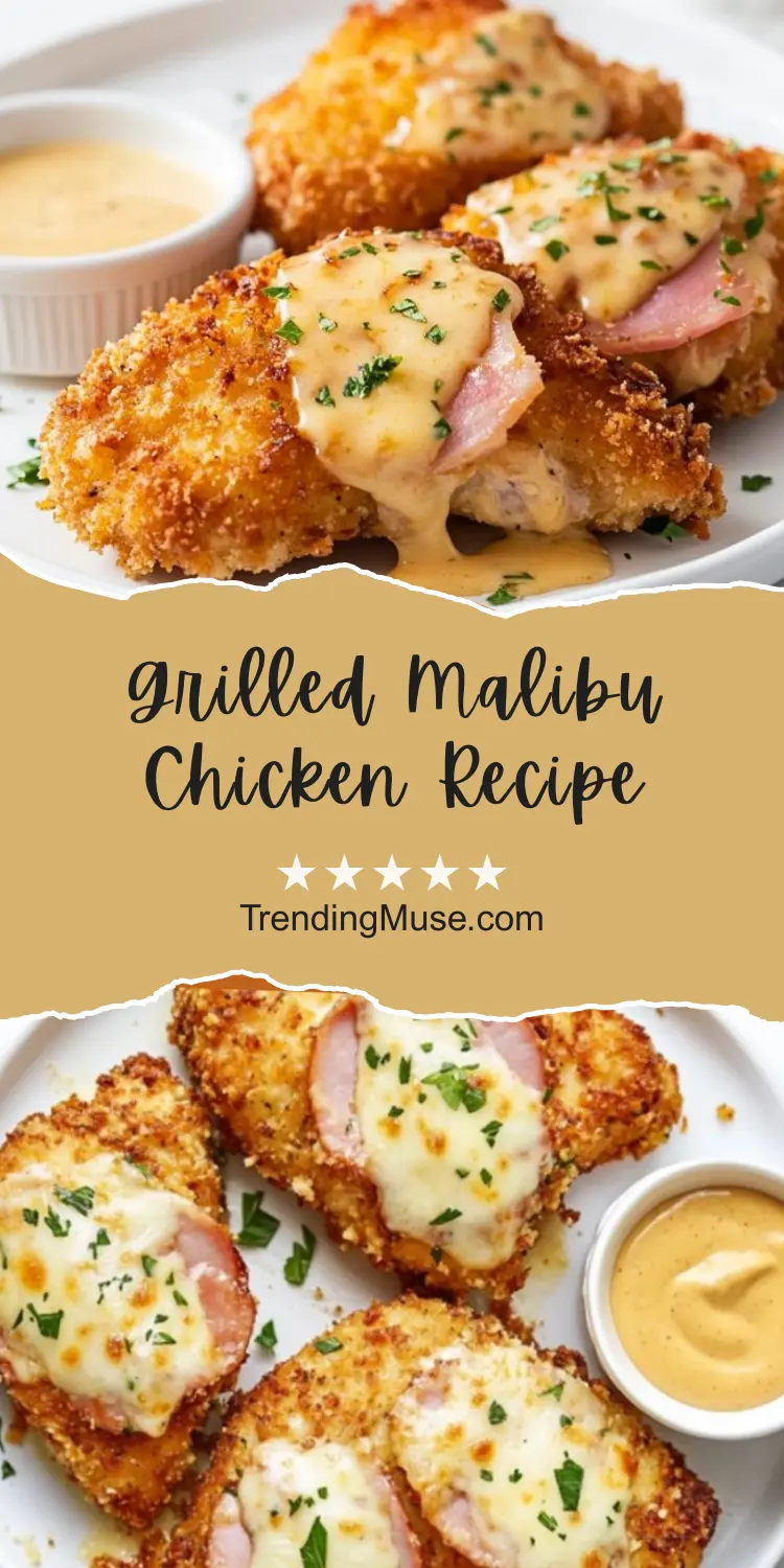 Grilled Malibu Chicken Recipe, Grilled Malibu Chicken, Malibu Chicken, Chicken Malibu, Malibu Chicken Marinade