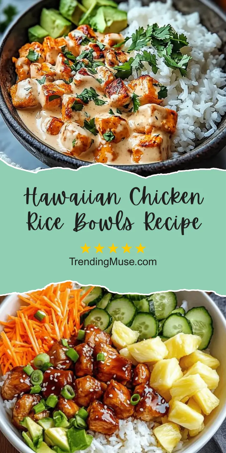 Hawaiian Chicken Rice Bowls Recipe, Hawaiian Chicken Rice Bowl, Hawaiian Chicken Bowl Recipe, Hawaiian Chicken Bowl, Healthy Hawaiian Chicken Bowl
