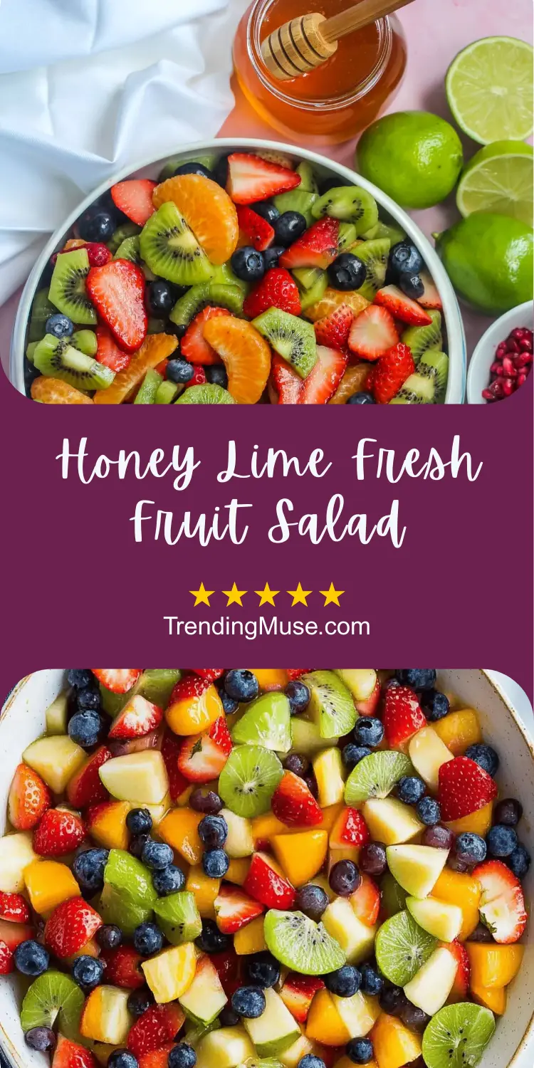 Honey Lime Fruit Salad, Honey Lime Dressing For Fruit Salad, Fruit Salad With Honey Lime Dressing, Honey Lime Fruit Toss, Rainbow Fruit Salad With Honey Lime Dressing