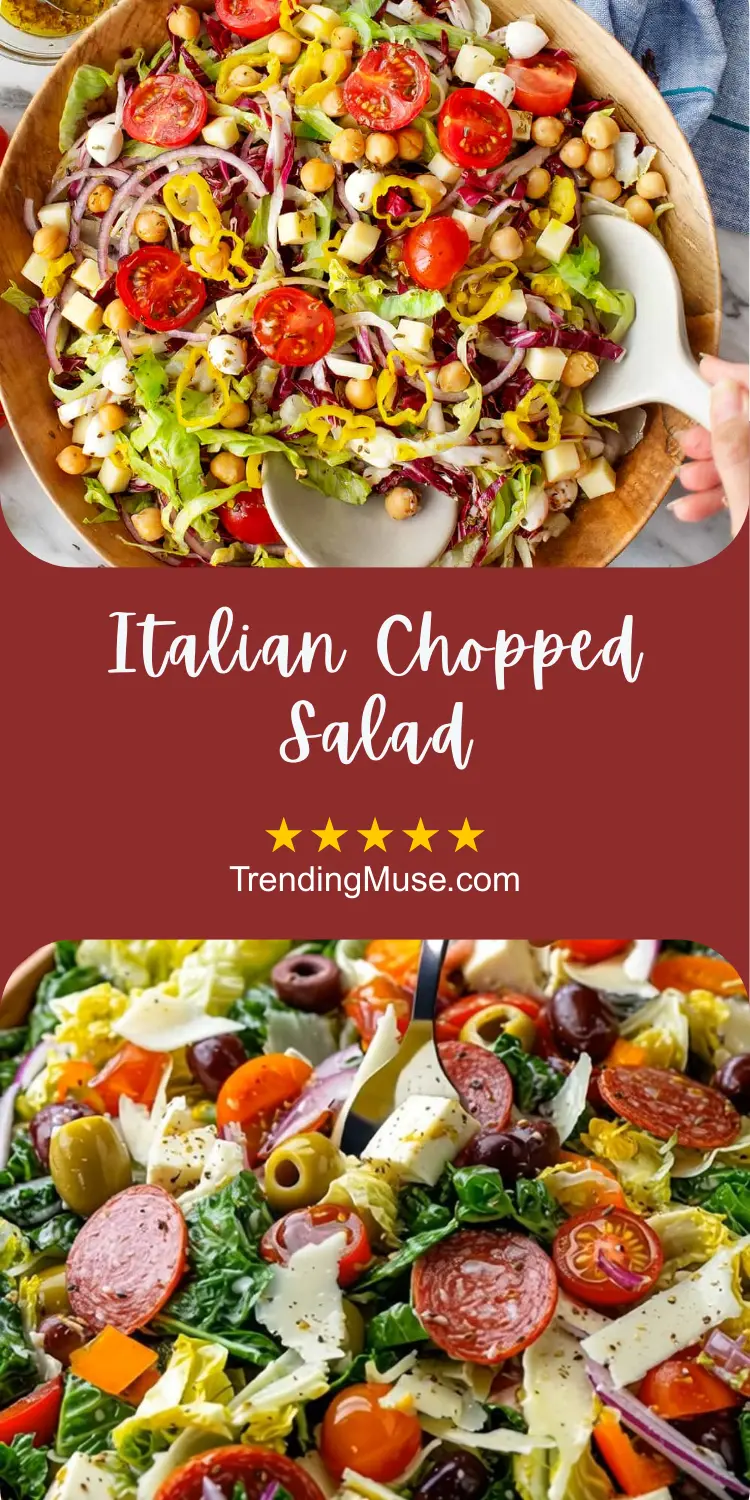Italian Chopped Salad, Italian Chopped Salad Recipe, Best Italian Chopped Salad Recipes, How To Make Italian Chopped Salad, Italian Chopped Salad With Marinated Chickpeas