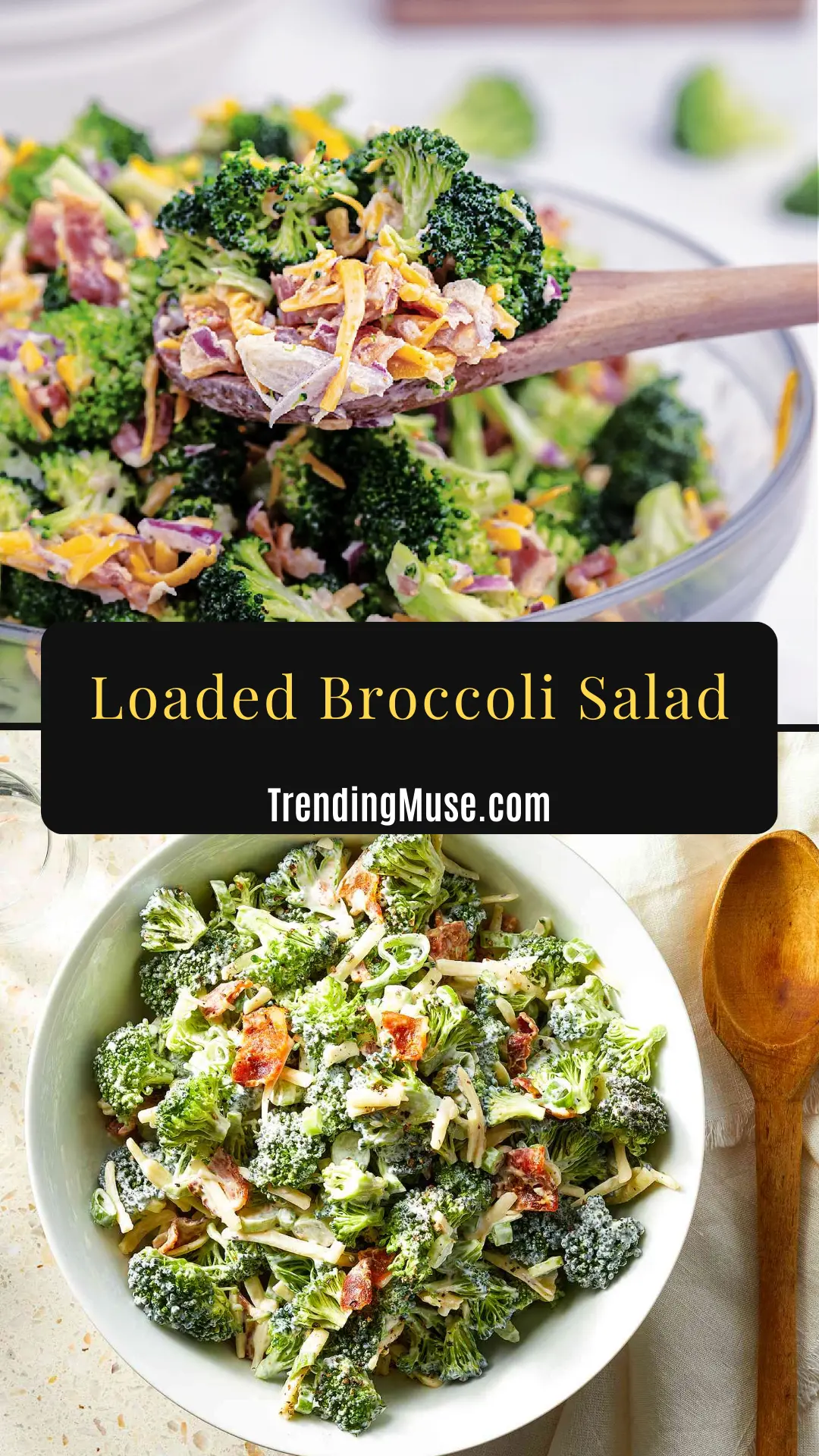Loaded Broccoli Salad, Broccoli Salad With Bacon, Loaded Broccoli Salad Eating Well, Loaded Broccoli, Loaded Broccoli Salad Recipe