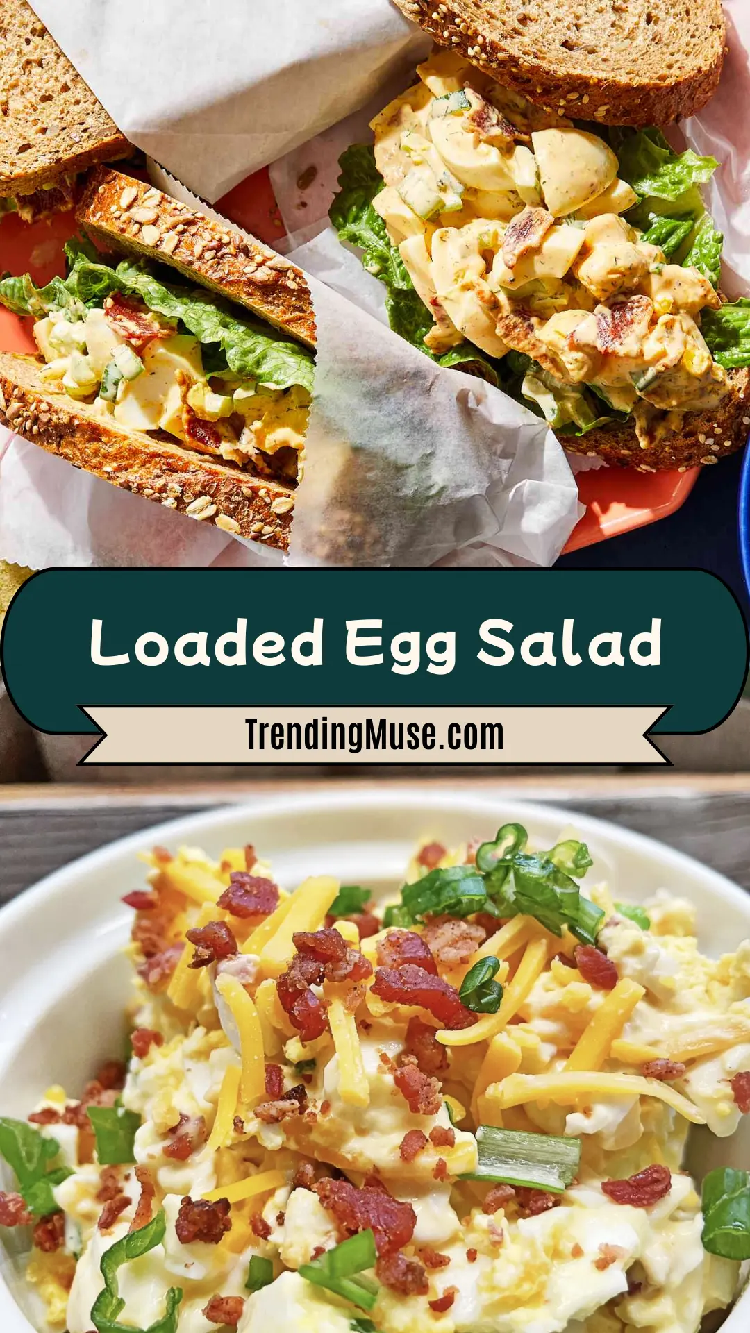 Loaded Egg Salad, Loaded Egg Salad Recipe, Loaded Egg Salad Eating Well, Bacon Egg Salad Recipe, Egg Salad With Bacon
