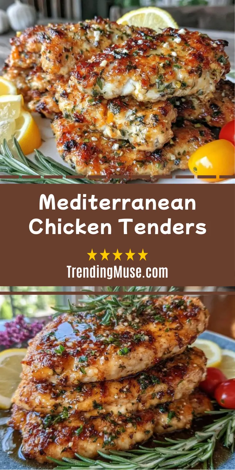 Easy Mediterranean Recipes, Easy Chicken Dinner Recipes, Chicken Tender Recipes, Mediterranean Chicken