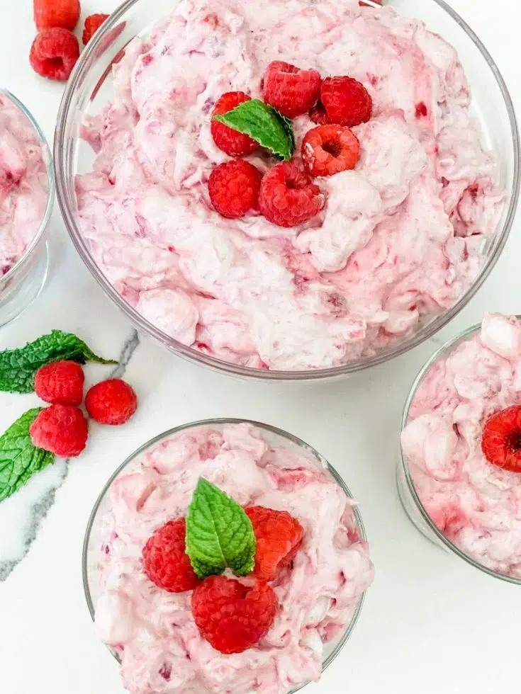 Raspberry Cheesecake Fluff Salad