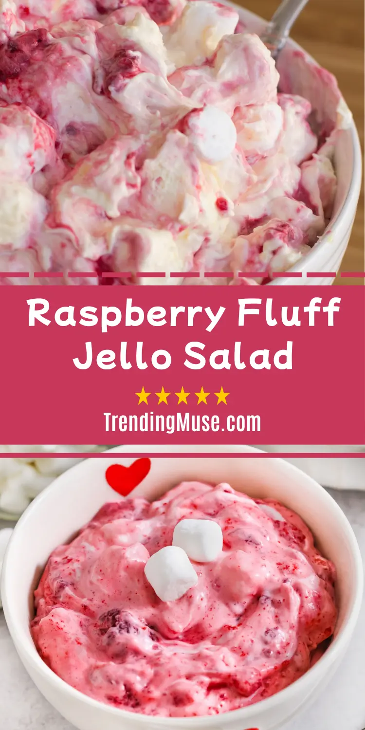 Raspberry Fluff Jello Salad, Raspberry Fluff Jello Salad Recipe, Raspberry Fluff Dessert, Raspberry Jello Fluff, Raspberry Fluff Salad