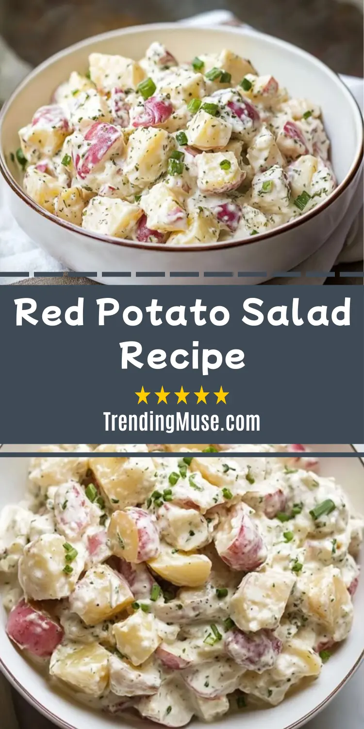 Red Potato Salad Recipe, Red Potato Salad Recipe Easy, Red Potato Salad, Potato Salad With Red Potatoes, Red Skin Potato Salad