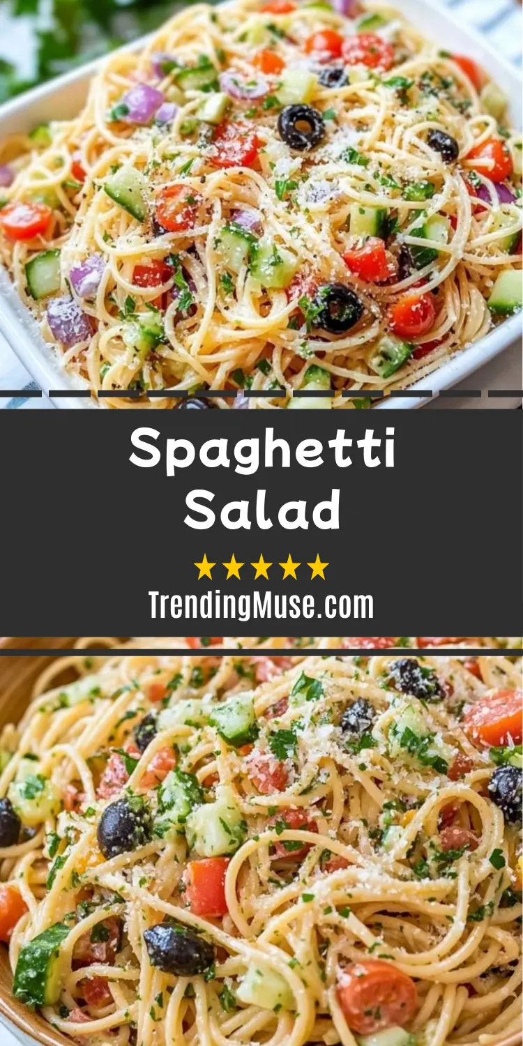 Spaghetti Salad, Spaghetti Pasta Salad, Cold Spaghetti Salad, Italian Spaghetti Salad, Spaghetti Salad With Italian Dressing