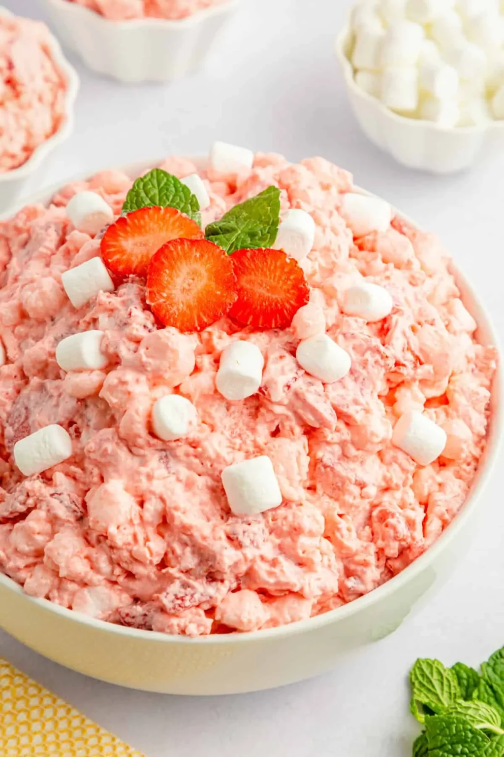 Strawberries and Cream Jello Salad