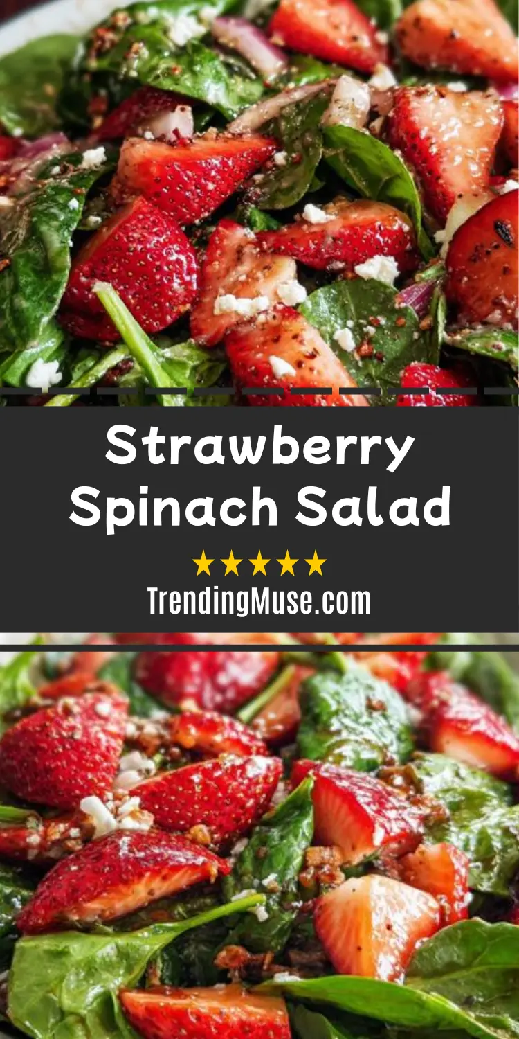 Strawberry Spinach Salad, Spinach Strawberry Salad, Strawberry Spinach Salad With Feta Cheese, Spinach Salad With Strawberries, Strawberry Spinach Salad With Balsamic Dressing