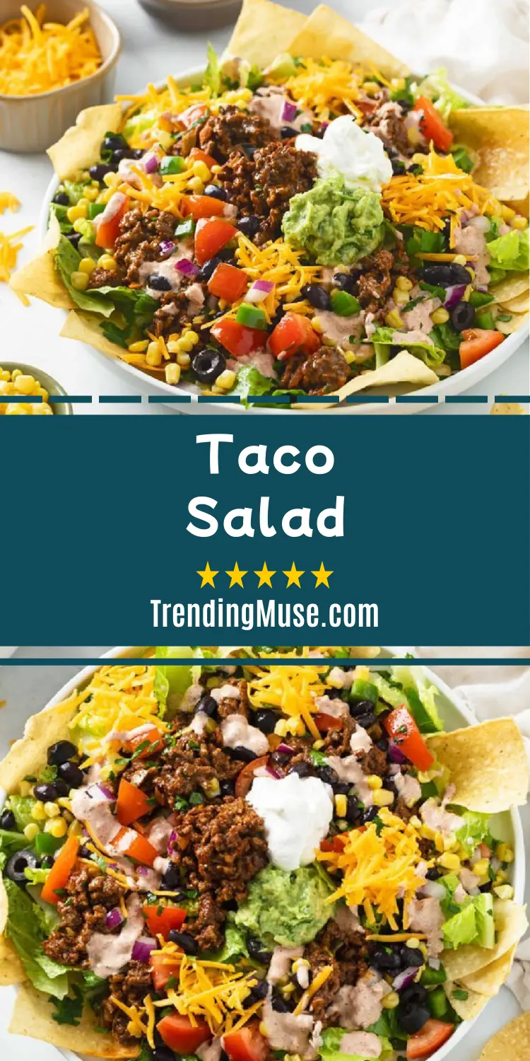 Taco Salad, Taco Salad Recipe, Easy Taco Salad Recipe, How To Make Taco Salad, Taco Salad With Ground Beef