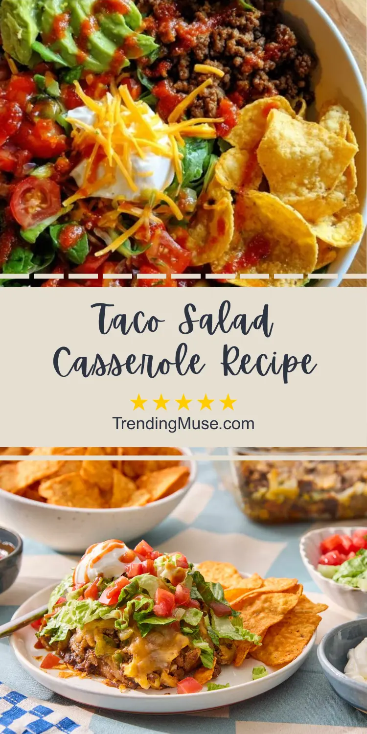Taco Salad Casserole Recipe, Taco Salad Casserole, Taco Salad Bake Casserole, Taco Salad Bake, How To Make Taco Salad Casserole