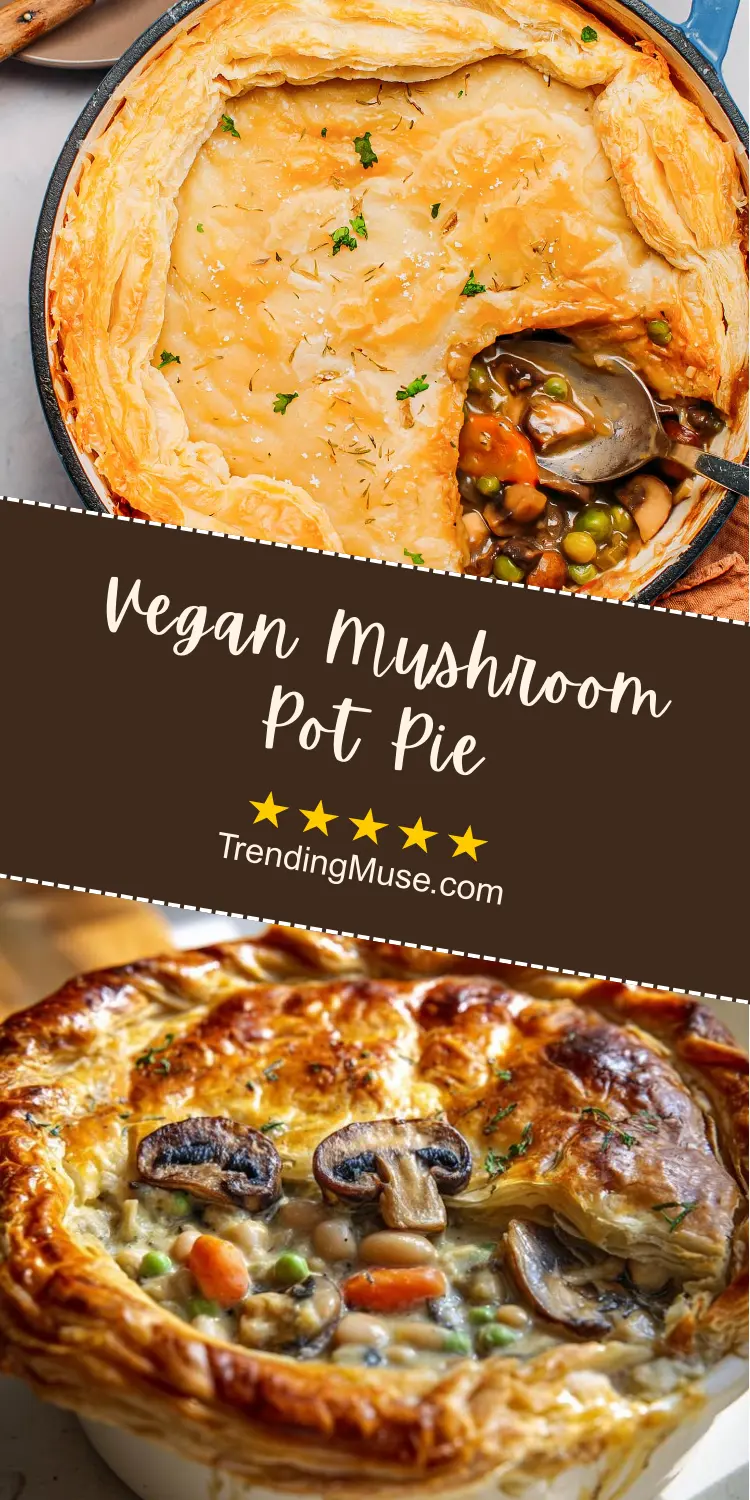 Vegan Mushroom Pot Pie, Vegan Mushroom Pie, Mushroom Pot Pie Vegetarian, Vegan Mushroom Pot Pie Recipe, Vegan Mushroom Pot Pie With Sweet Potato Crust